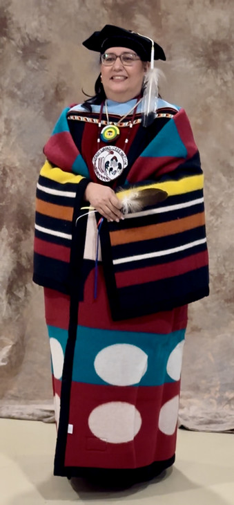 Teresa at her Indigenous graduation ceremony