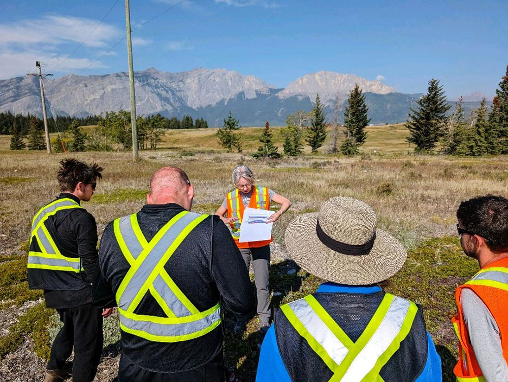 A group of people in a field