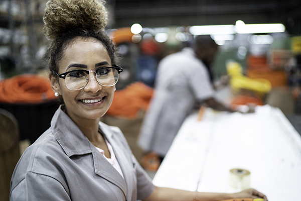 a women smiling at the camera