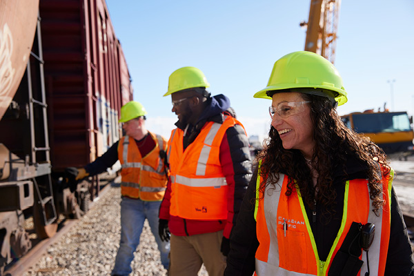 Students at Mayland Heights Campus learn the mechanical components of rail cars.