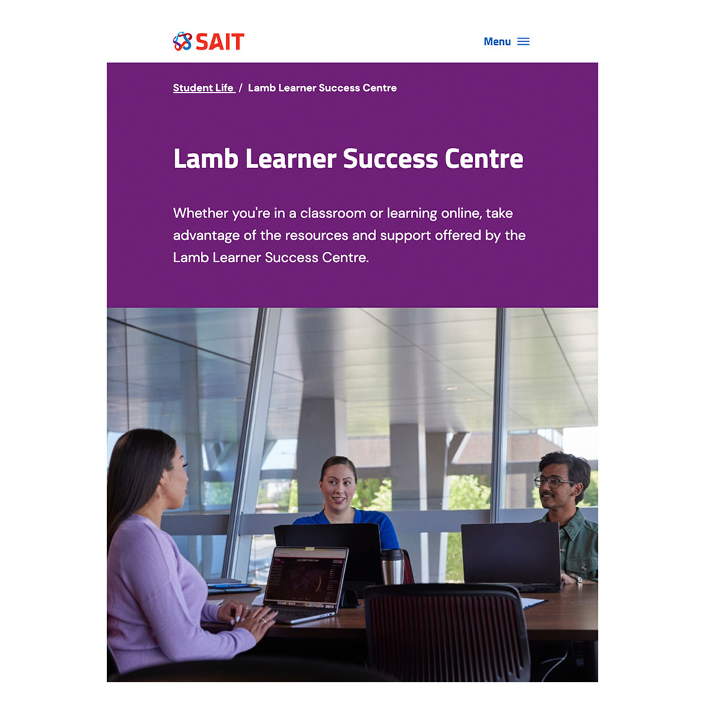 An example of a two-column full-width hero on mobile.