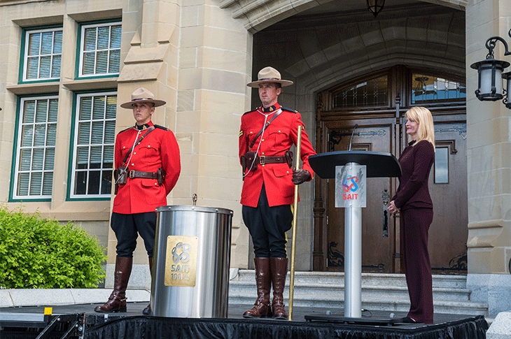 On June 5, SAIT buried a time capsule to be opened in 100 years — and later unveiled a centennial art installation.
