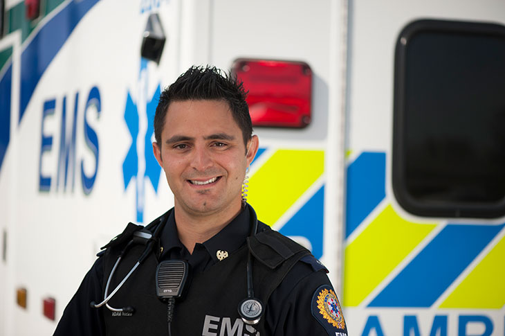 Emergency Medical Technician (paramedic) grad serves on the front-line of the digital fight against COVID-19 pandemic.