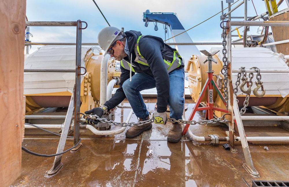 Ryan Logan was recently promoted to an area manager position with Seaspan Shipyards, where he oversees multiple trades in the construction of two Joint Support Ships (JSS) for the Royal Canadian Navy. Photo by Heath Moffatt Photography