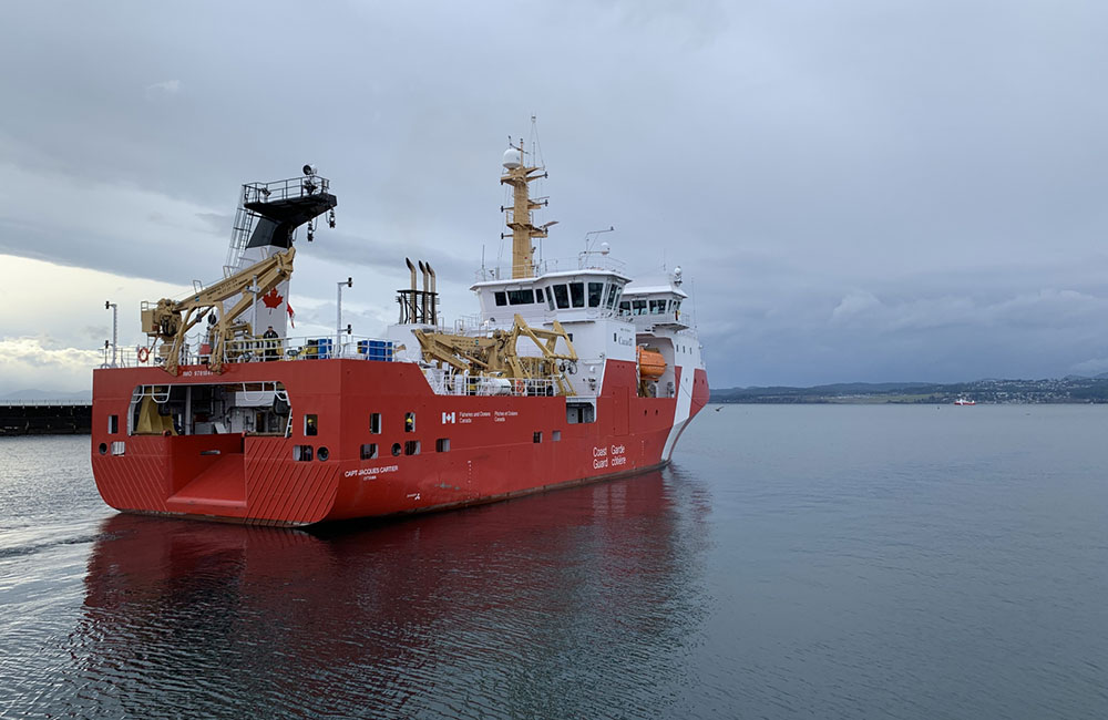 Offshore Fisheries Science Vessel Capt. Jacques Cartier en route from Canada's West Coast to East where she will serve the Canadian Coast Guard in their important missions.