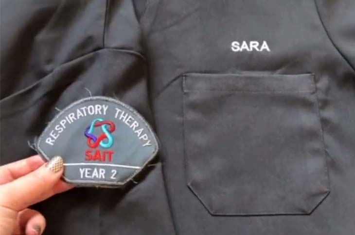SAIT respiratory therapy year 2 badge