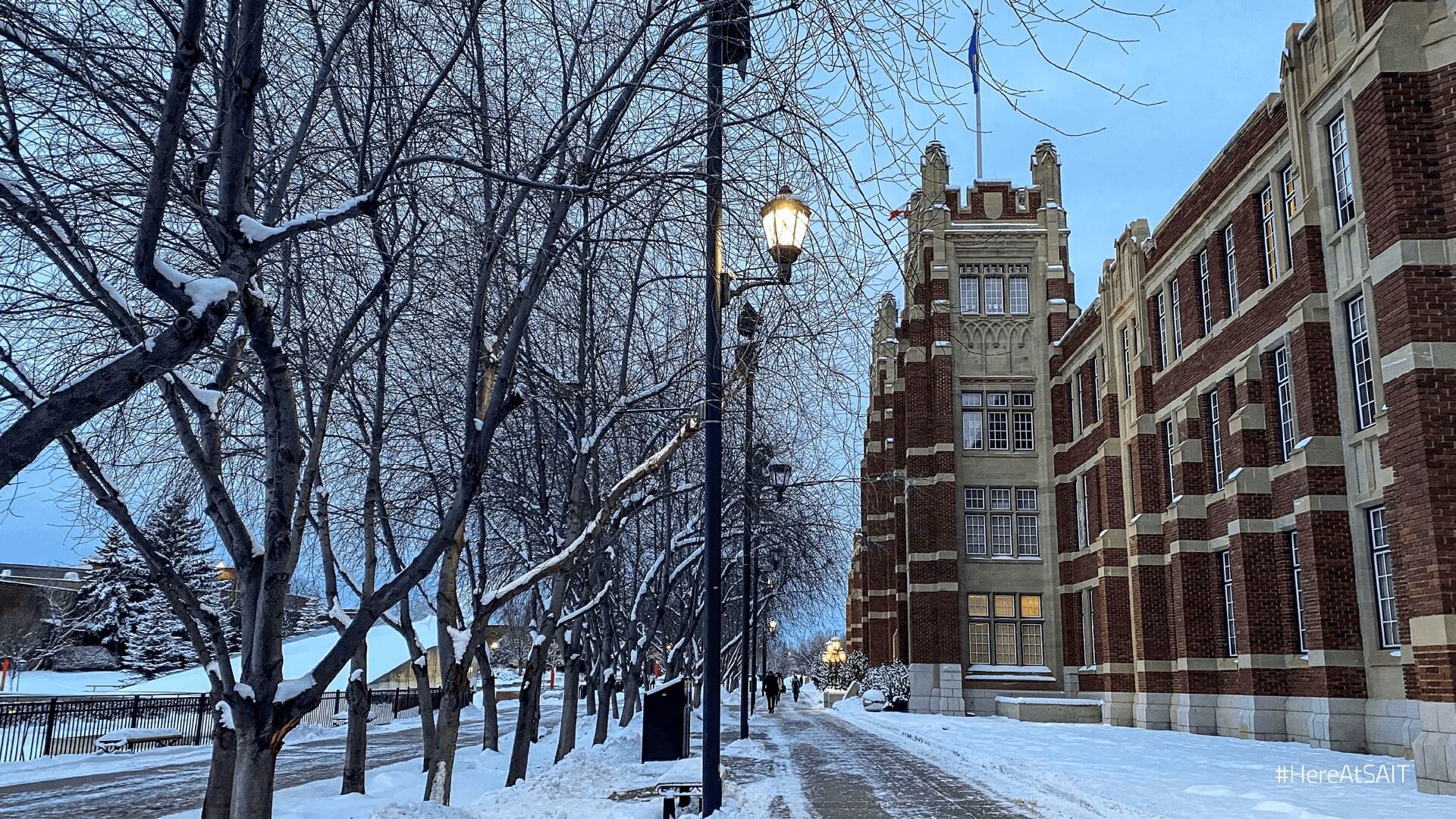 Heritage Hall in the winter