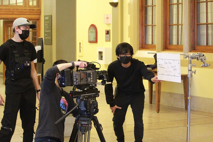 SAIT film students filming