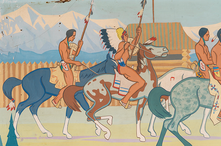 Close up of Indigenous riders on horses