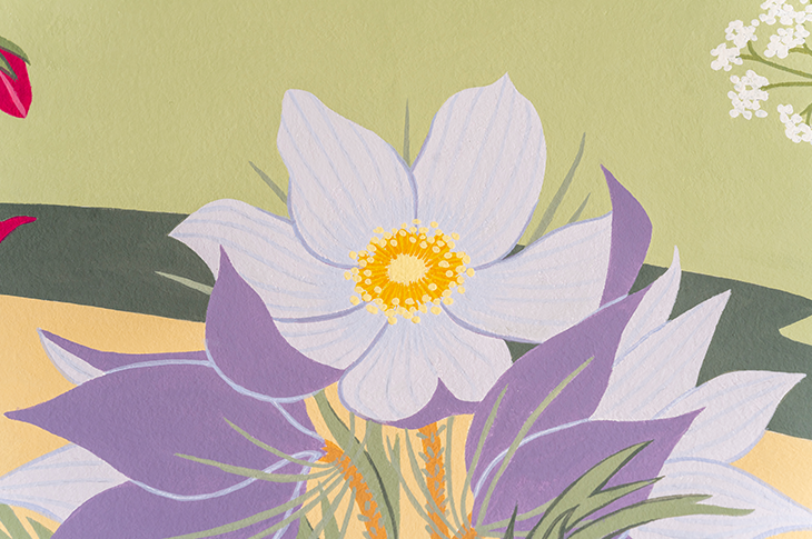 painted white flowers