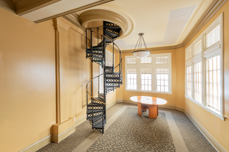 Unseen Spaces spiral staircase.