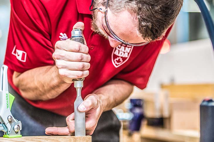 close up of Taylor Desjardin at WorldSkills competition