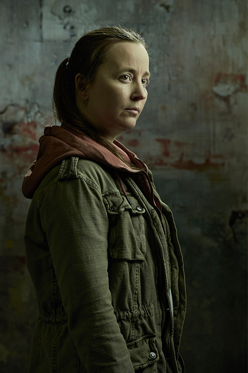 portrait of Christina Riches in the style of The Last of Us