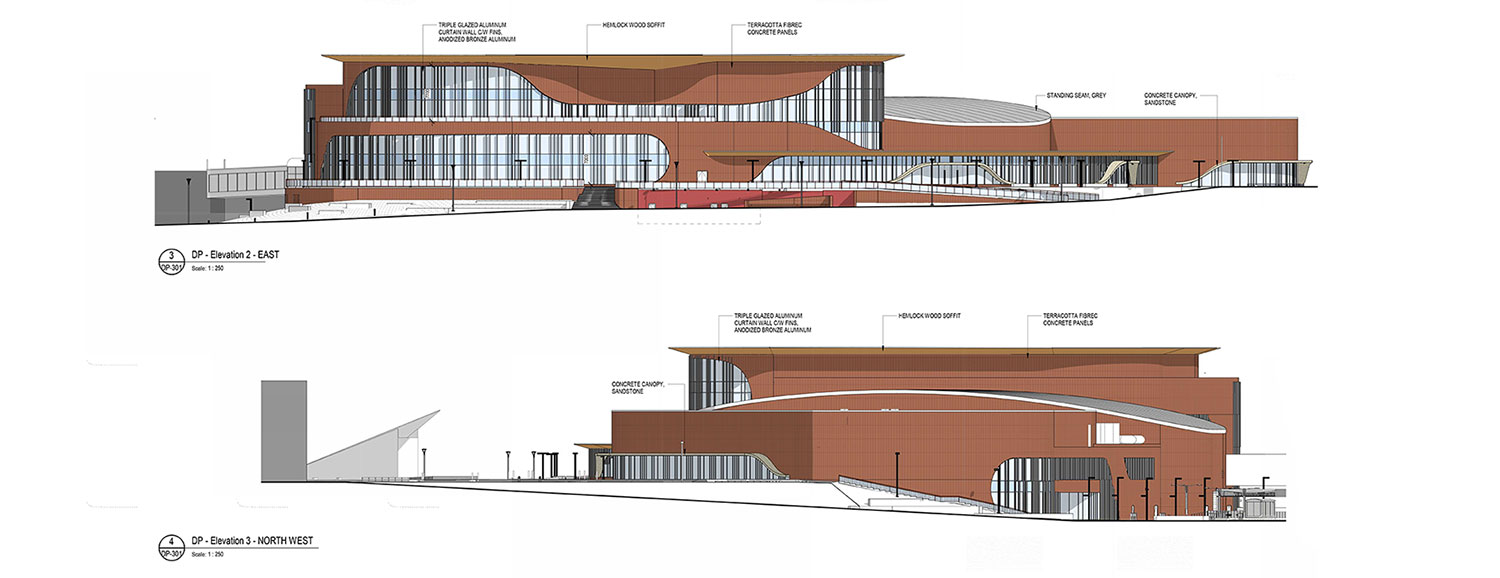 Design rendering of the new Campus Centre building