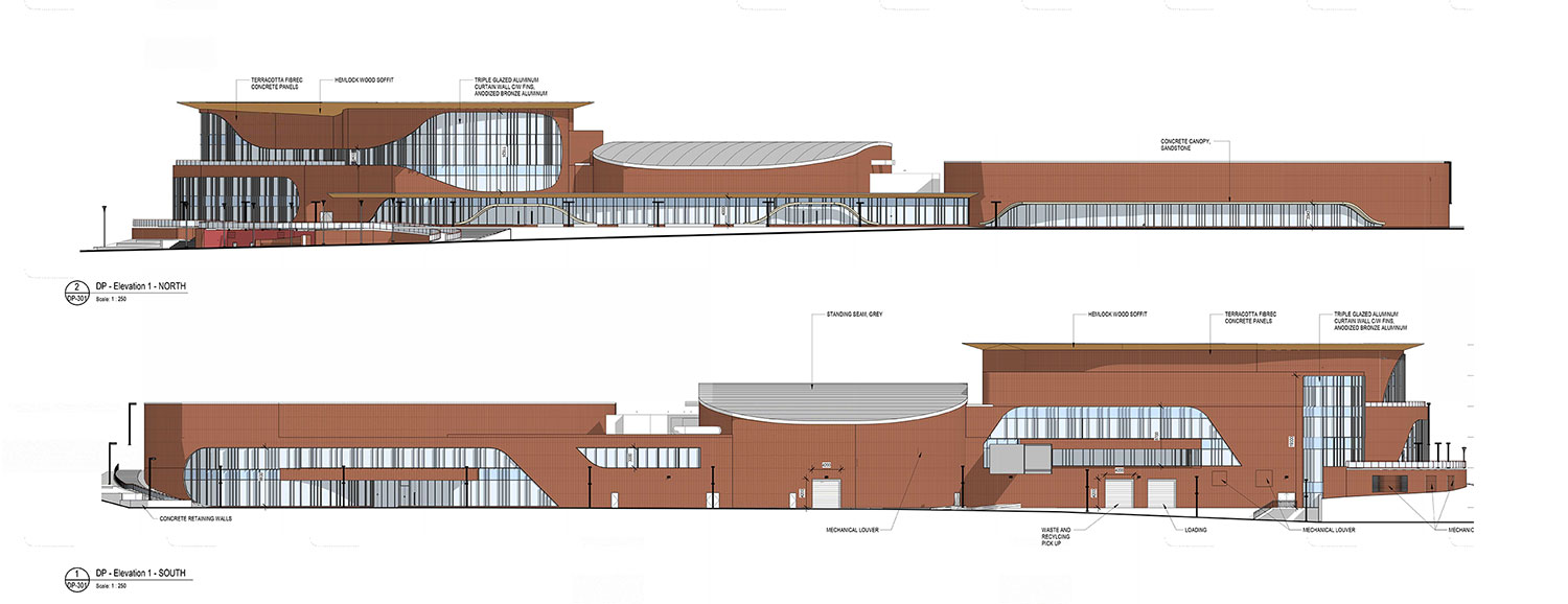 Design concept rendering of the new Campus Centre building