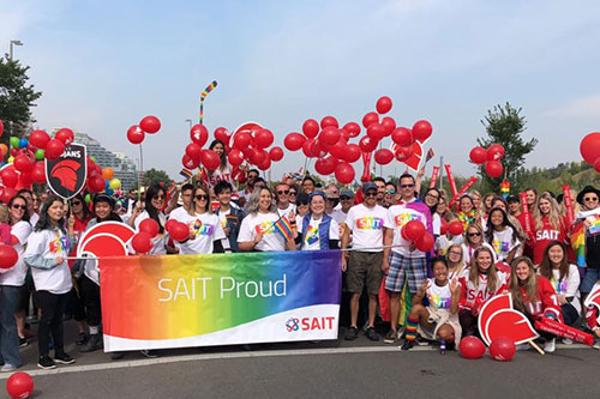 SAIT employees celebrating Pride month
