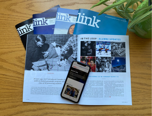 image of LINK in print and on mobile