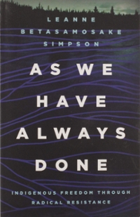 Book cover of As We Have Always Done, with a dark river on the front.