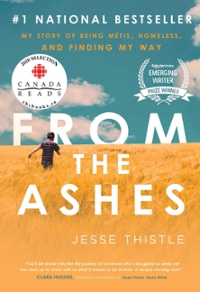 Book cover of From the Ashes, with an illustration of a child walking through a yellow field on the front.