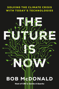 Book cover for the future is now with green neural networks on a black background.