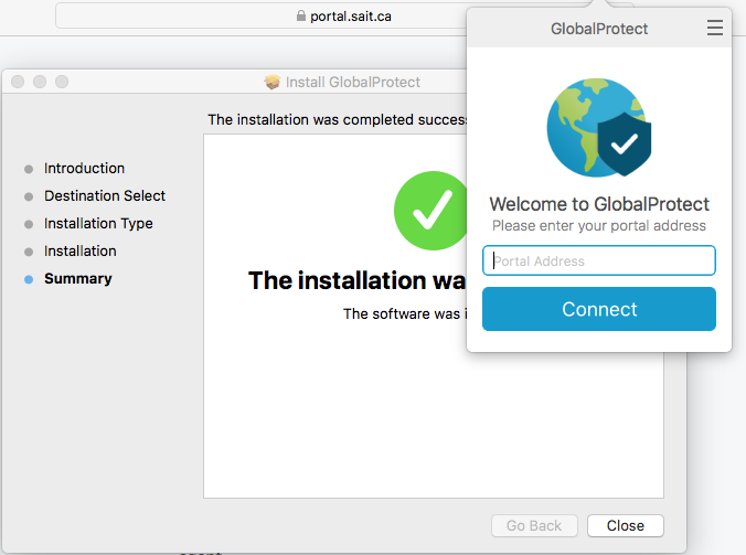 GlobalProtect installed 