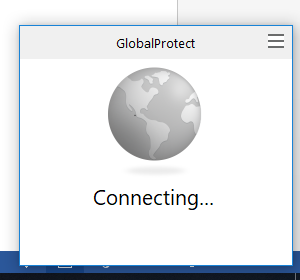 GlobalProtect window loading